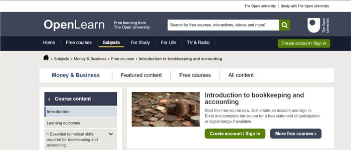 Free Bookkeeping Courses Open Learn Free Bookkeeping Course