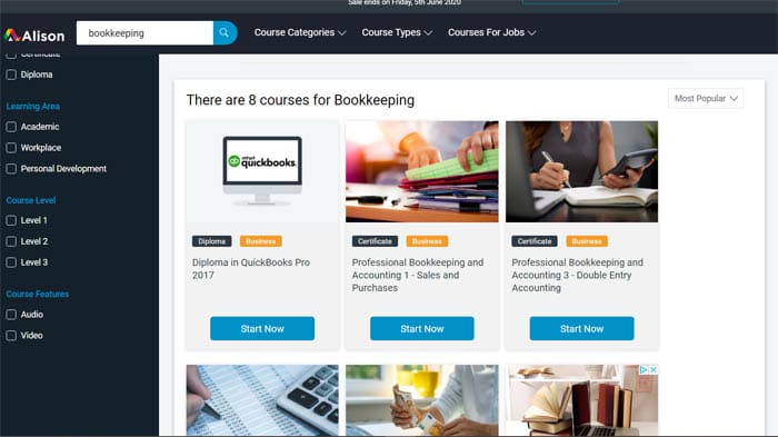 Free Bookkeeping Courses Alison Free Online Courses Bookkeeping
