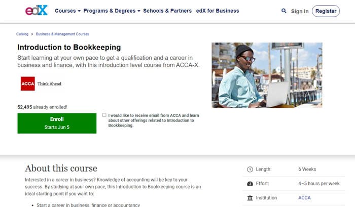 Free Bookkeeping Courses edX Bookkeeping Course Online