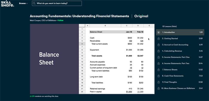 Free Bookkeeping Courses Skill Share Video Bookkeeping Course