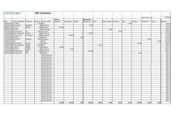 free Excel Cash book template Free Excel Cash Book Templates