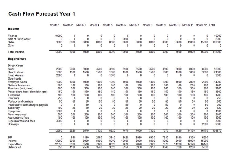 Cash Flow Forecast with FREE Template Cash Flow Forecast example