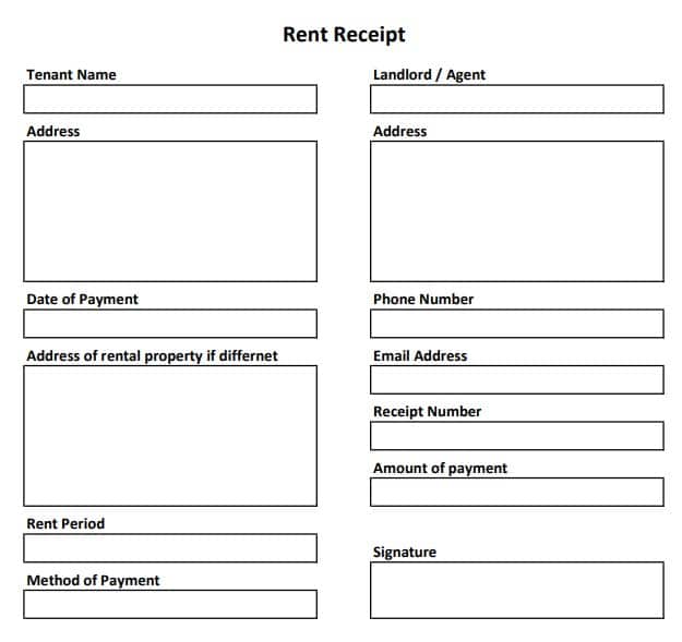 Free Rent Receipt Template Excel Rent Receipt Template