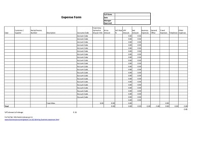 Free Excel Business Expense Template Free Excel business expense template