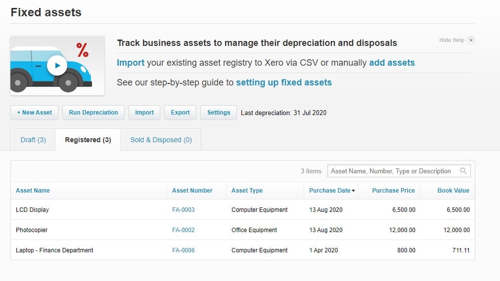 Fixed Asset Accounting: A Beginner's Guide Xero Fixed Asset register example