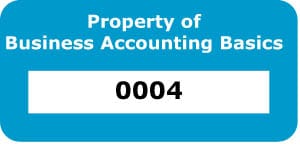 Fixed Asset Tags Example of a Fixed Asset Tag