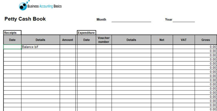 Free Excel Bookkeeping Templates for Small Business Petty Cash Excel Template