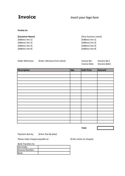 FREE Sales Invoice Template Sales invoice template free download