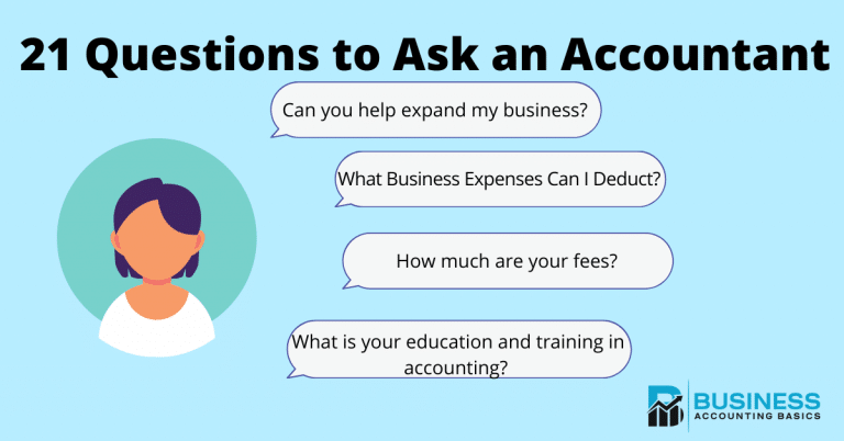 21 Questions to ask an accountant