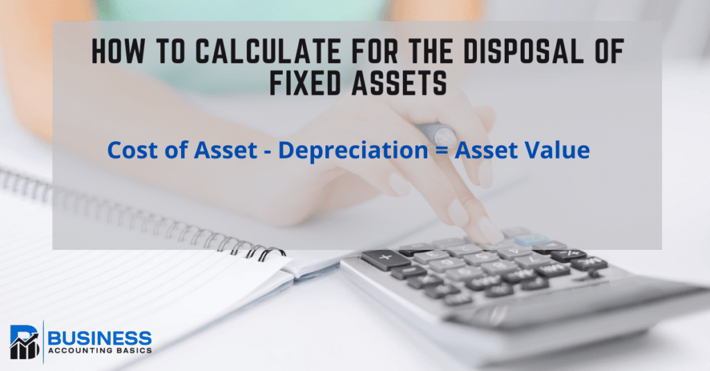 Disposal of Fixed Assets Disposal of fixed assets in accounts