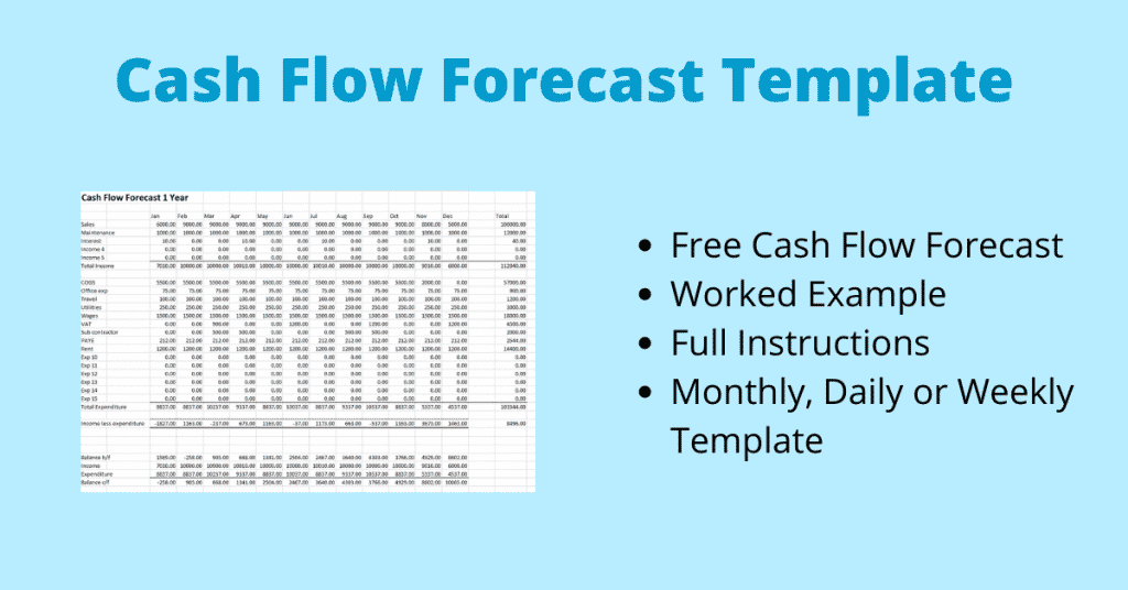 Cash Flow Forecast Template Cash Flow Forecast Template