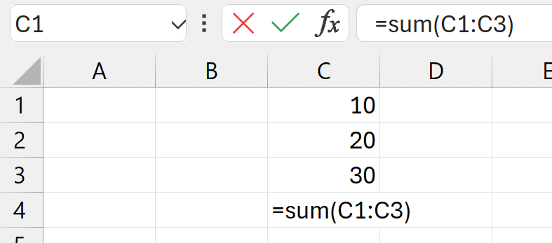 Basic Excel Formulas Every Small Business Should Master Excel Formula typing in cell
