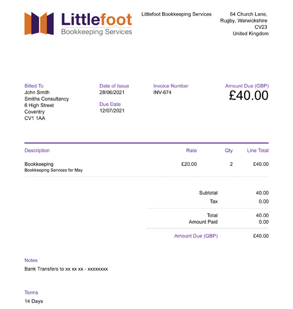 FreshBooks Review Freshbooks Invoice Example