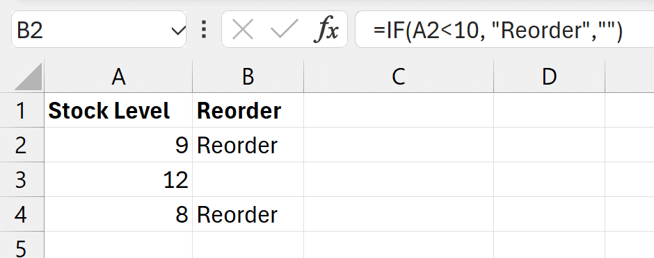 Basic Excel Formulas Every Small Business Should Master Basic IF function in Excel Example