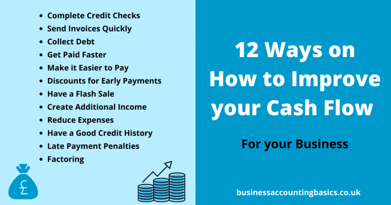 12 ways to improve your cash flow for business