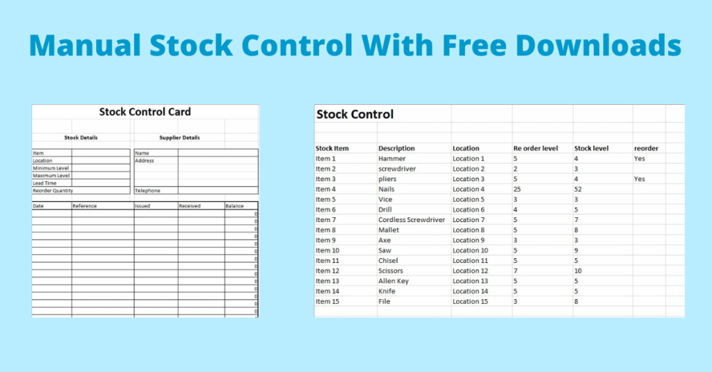 Manual Stock Control Free Download Templates Manual Stock Control Free Download Templates