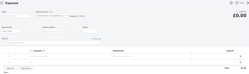 Intuit QuickBooks Online Review - Accounting Software UK 2025 QuickBooks add new expense