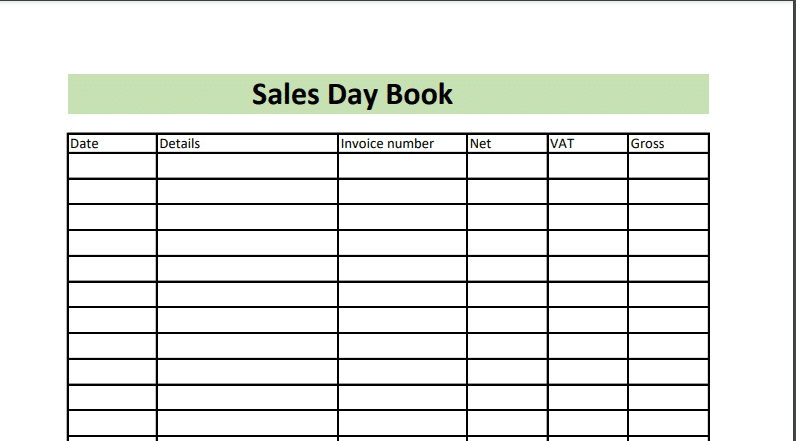 Sales Day Book Sales Day Book PDF