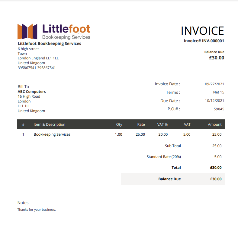 Zoho Books Accounting Software Review Zoho Books sales invoice