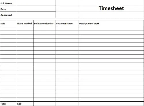 Excel Timesheet Template Free Excel Timesheet Template