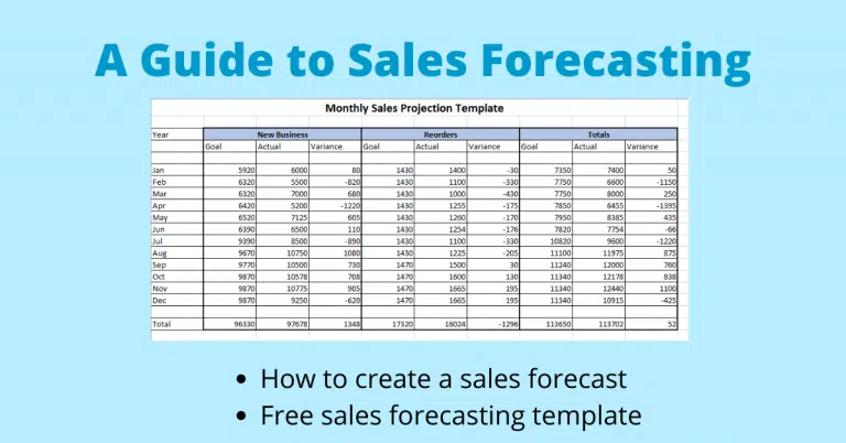 How to create a sales forecast