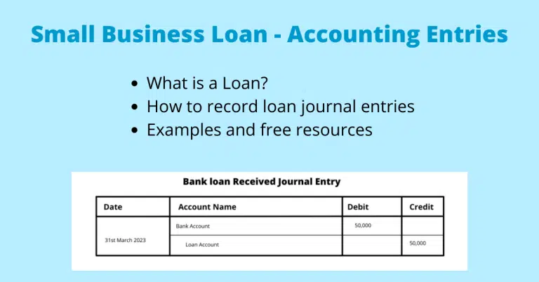 Loan accounting entries with a loan journal example