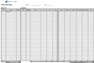 Petty Cash Excel Template Petty cash Excel template